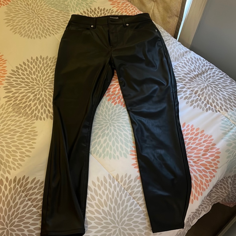 Faux leather pants